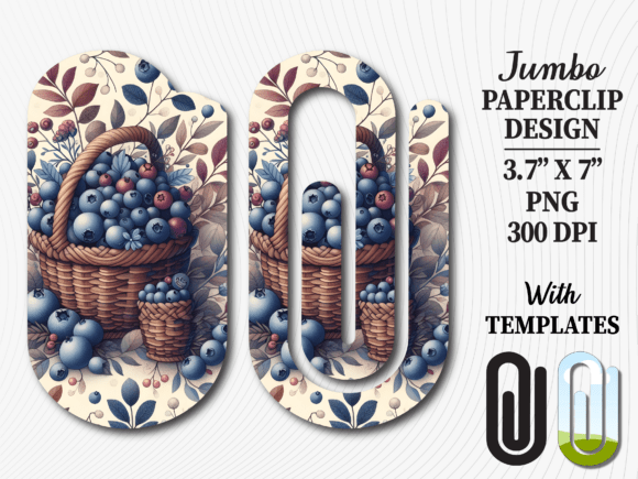 Blueberry Harvest Basket Jumbo Paperclip Graphics and Crafts Review