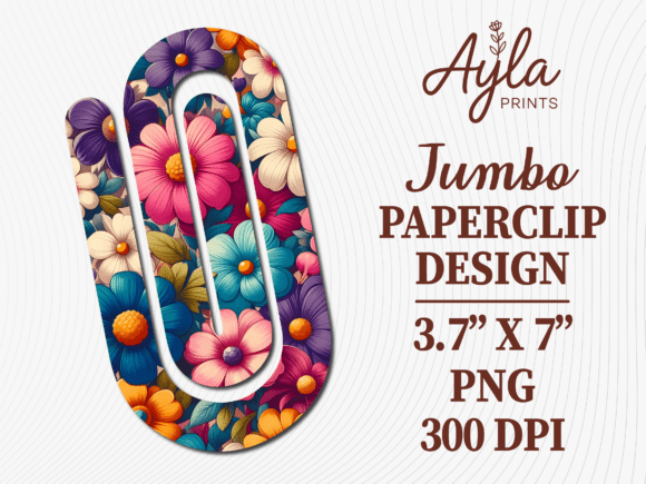 Colorful Flowers Garden Jumbo Paperclip Graphics & Crafts Review