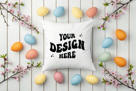 Easter Pillow Mockups Review for Real Embroidery