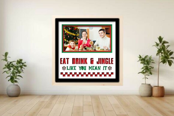 Eat Drink --mean It Photo Frame Shadow for Crafts and Graphics