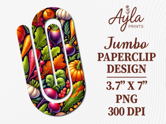 Farmers Food Vegetable Jumbo Paperclip Embroidery Review