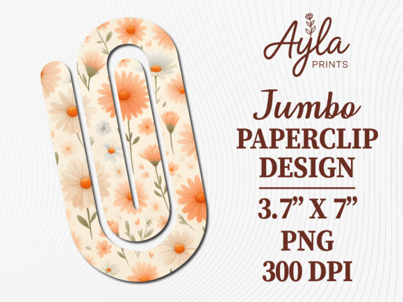 Floral Daisy Garden Jumbo Paperclip PNG Graphics and Crafts Review