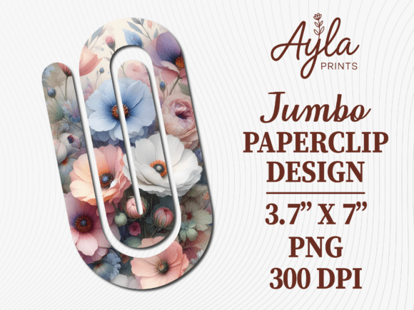 Floral Peony Rose Jumbo Paperclip Design: Graphics and Crafts Review