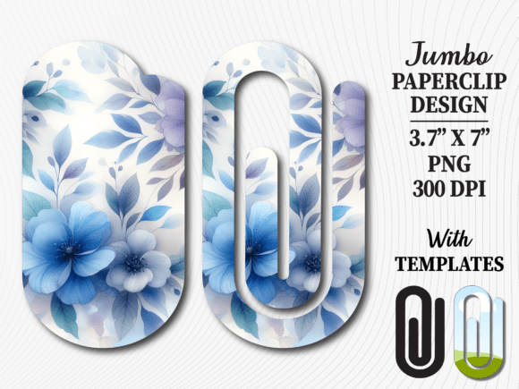 Floral Watercolor Leaves Jumbo Paperclip Graphics and Crafts Review