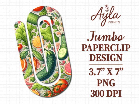 Fresh Fruits Vegetable Jumbo Paperclip Graphics and Crafts Review