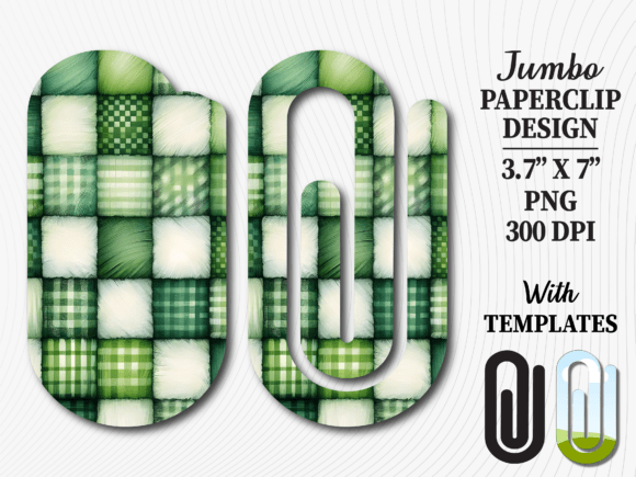 Gingham Plaid Pattern Jumbo Paperclip Graphics and Crafts Review