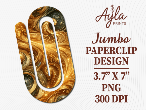 Golden Brown Texture Jumbo Paperclip Graphics for Crafts