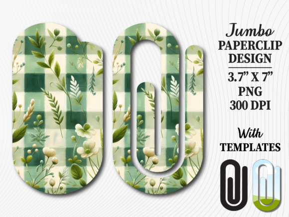 Green Gingham Botanical Jumbo Paperclip: A Crafts and Graphics Review