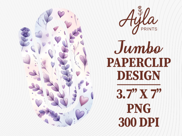 Lavender Floral Wreath Jumbo Paperclip Graphics and Crafts Review