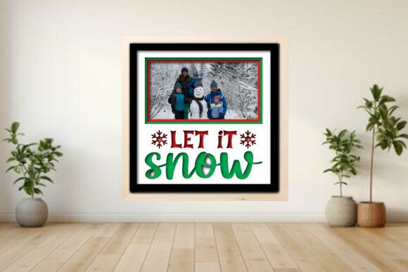 Let It Snow Photo Frame Shadow Graphics for Crafts