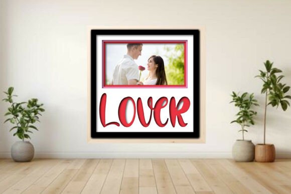 Lover Photo Frame Shadow Graphics for Crafts