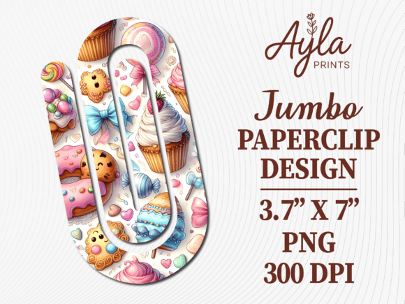 Pastel Easter Cupcakes Jumbo Paperclip Graphics and Crafts Review