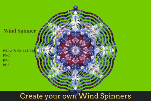 Purple Mandala Wind Spinner Graphics for Crafts