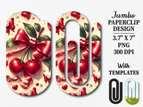 Red Cherry Ribbon Bow Jumbo Paperclip Graphics and Crafts Review