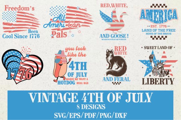 Vintage 4th of July SVG PNG Bundle: Graphics & Illustrations Review