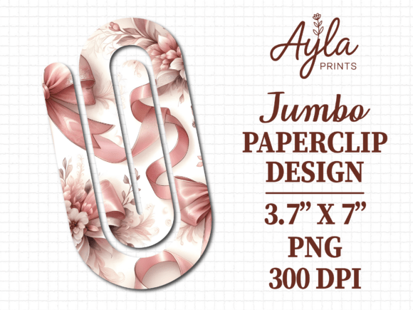 Vintage Ribbon Bow Jumbo Paperclip PNG Review